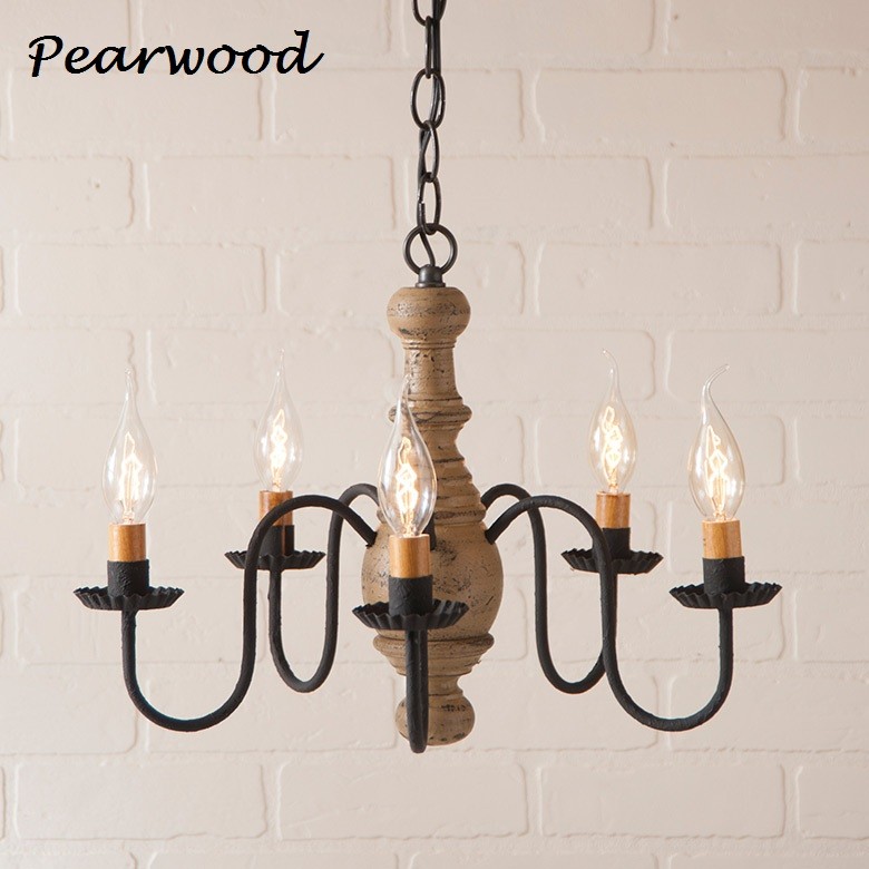 Lancaster Rustic Primitive Wood Chandelier - Vintage Farmhouse and