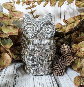 Small Mercury Owl Figurine 