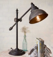 Rustic Vintage Inpsired Swing-Arm Desk Lamp