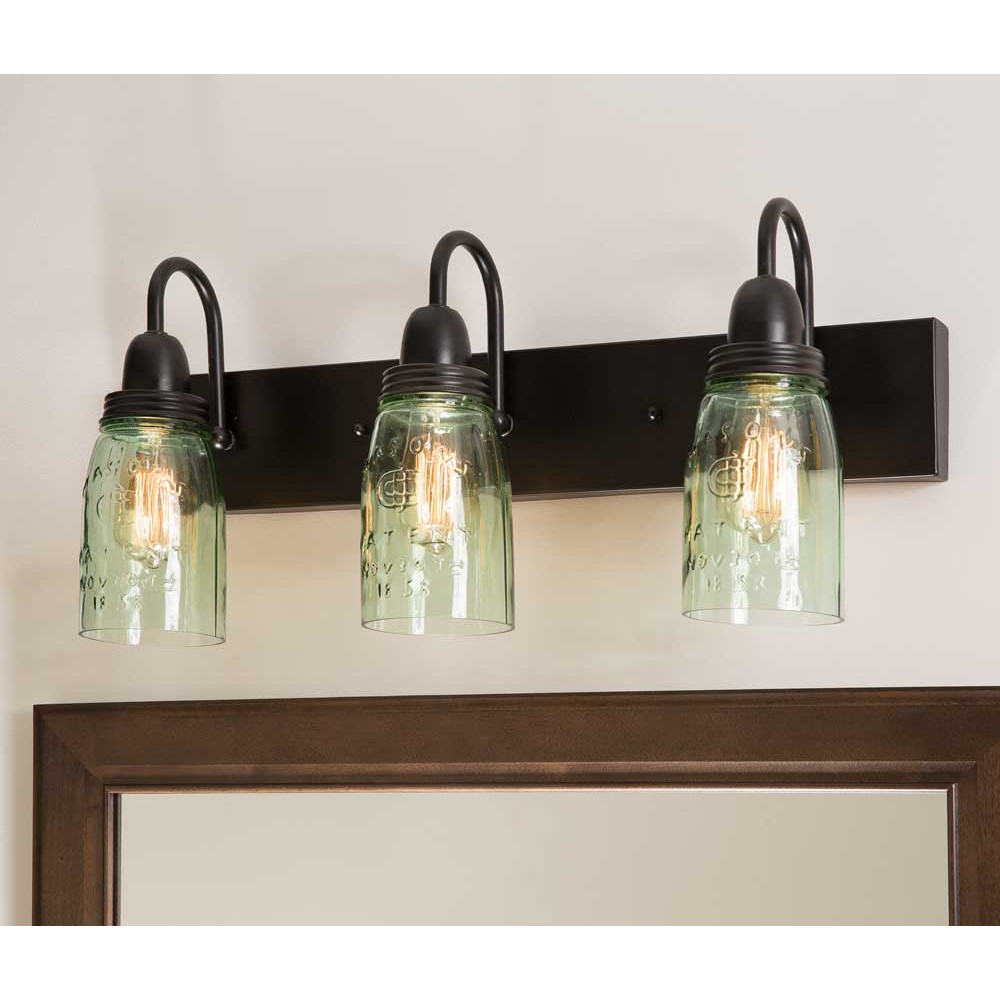 Mason Jar Vanity Bathroom Light Fixture Vintage