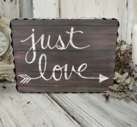Just Love Box Sign Farmhouse Home Decor Accent - Valentines Decorations