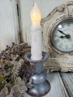 Alette Pewter Rustic Taper Candle Holder