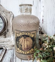Rustic Pumpkin Patch Autumn Bottle