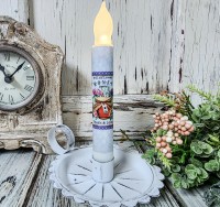 Vintage Advertising Inspired Wildflower Honey Handmade Timer Taper Candle