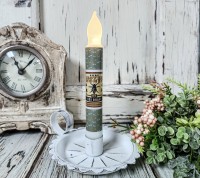 Clover Honey Vintage Advertising Inspired Handmade Timer Taper Candle 
