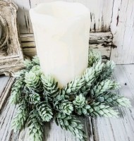 Shimmery Hops Pillar Candle Ring